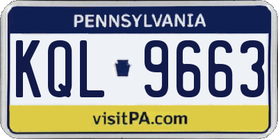 PA license plate KQL9663
