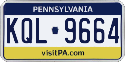PA license plate KQL9664