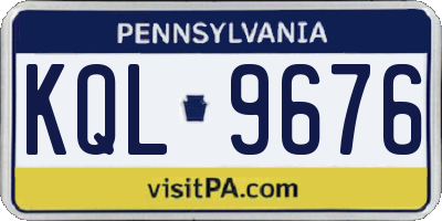PA license plate KQL9676