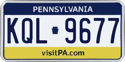 PA license plate KQL9677