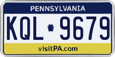 PA license plate KQL9679