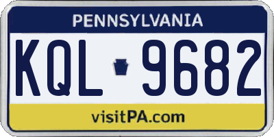 PA license plate KQL9682