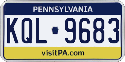 PA license plate KQL9683