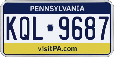 PA license plate KQL9687
