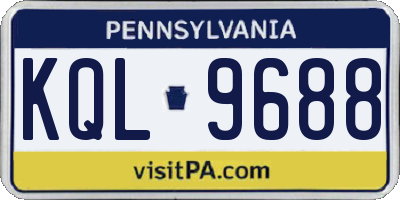 PA license plate KQL9688
