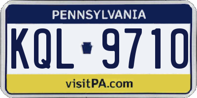 PA license plate KQL9710