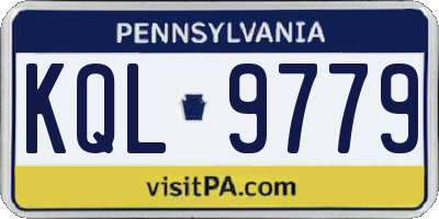 PA license plate KQL9779