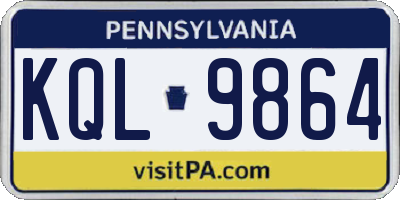 PA license plate KQL9864