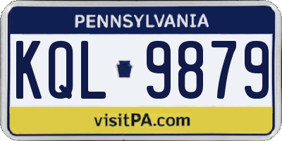 PA license plate KQL9879