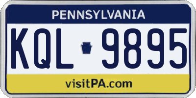 PA license plate KQL9895