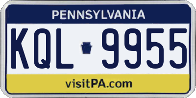 PA license plate KQL9955