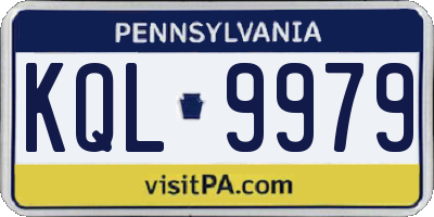 PA license plate KQL9979