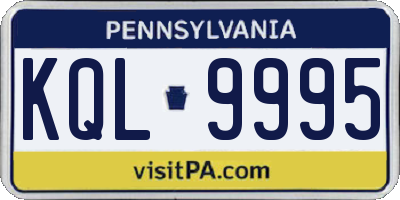 PA license plate KQL9995