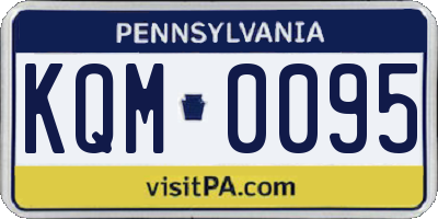 PA license plate KQM0095