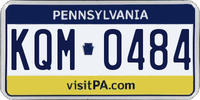 PA license plate KQM0484