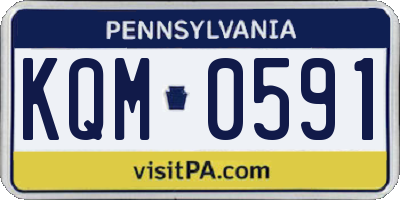 PA license plate KQM0591