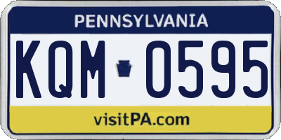 PA license plate KQM0595