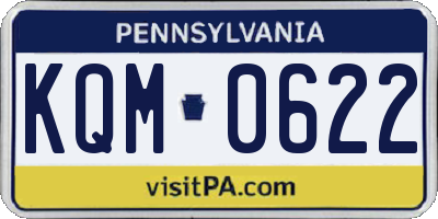 PA license plate KQM0622