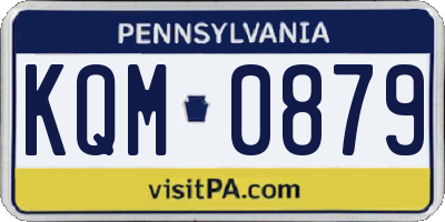 PA license plate KQM0879