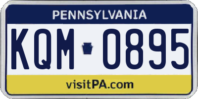 PA license plate KQM0895