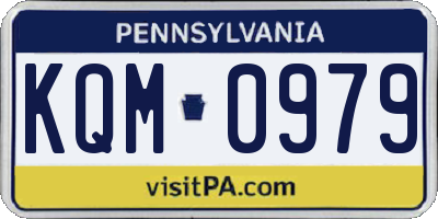 PA license plate KQM0979