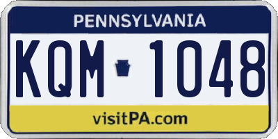 PA license plate KQM1048