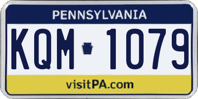 PA license plate KQM1079
