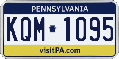 PA license plate KQM1095