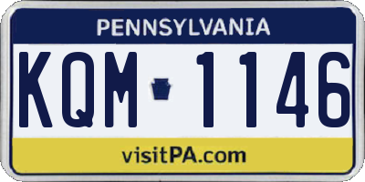 PA license plate KQM1146