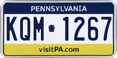 PA license plate KQM1267