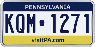 PA license plate KQM1271