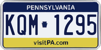 PA license plate KQM1295