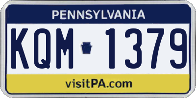 PA license plate KQM1379