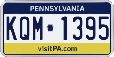 PA license plate KQM1395