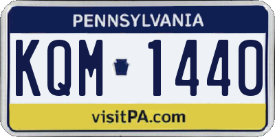 PA license plate KQM1440