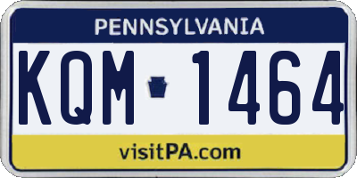 PA license plate KQM1464