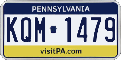 PA license plate KQM1479