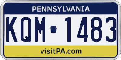 PA license plate KQM1483