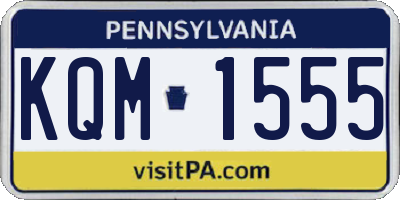 PA license plate KQM1555