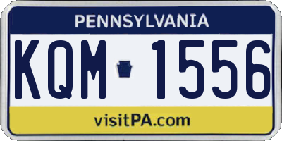 PA license plate KQM1556