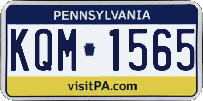PA license plate KQM1565
