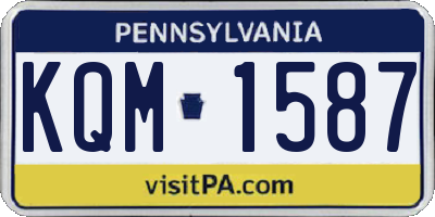 PA license plate KQM1587
