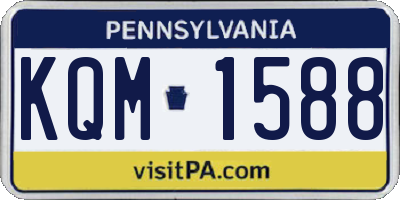 PA license plate KQM1588