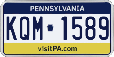 PA license plate KQM1589