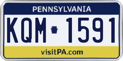 PA license plate KQM1591