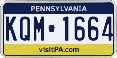 PA license plate KQM1664