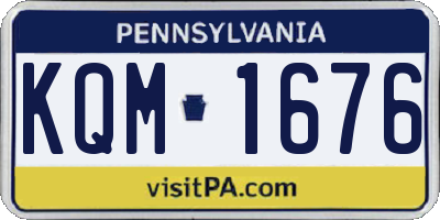 PA license plate KQM1676