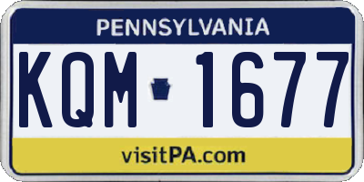 PA license plate KQM1677