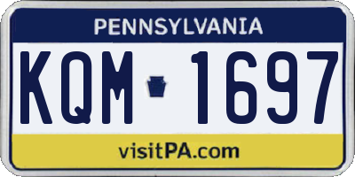 PA license plate KQM1697