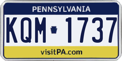 PA license plate KQM1737